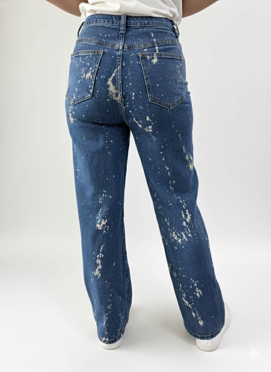 High Waisted Wide Leg Blue Sandstorm for Women