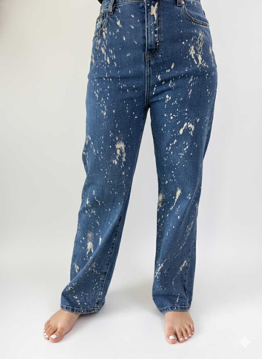 High Waisted Wide Leg Blue Sandstorm for Women