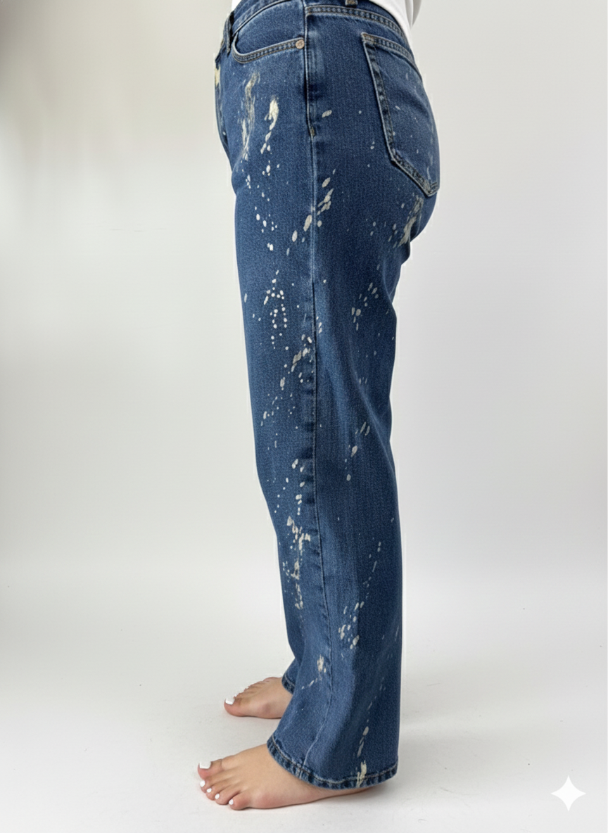 High Waisted Wide Leg Blue Sandstorm for Women