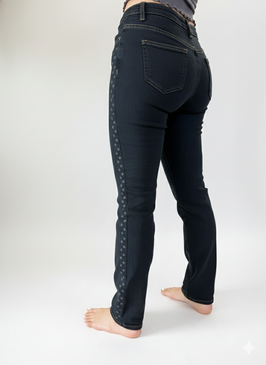 Mid Rise Slim / Straight Falling Stars for Women