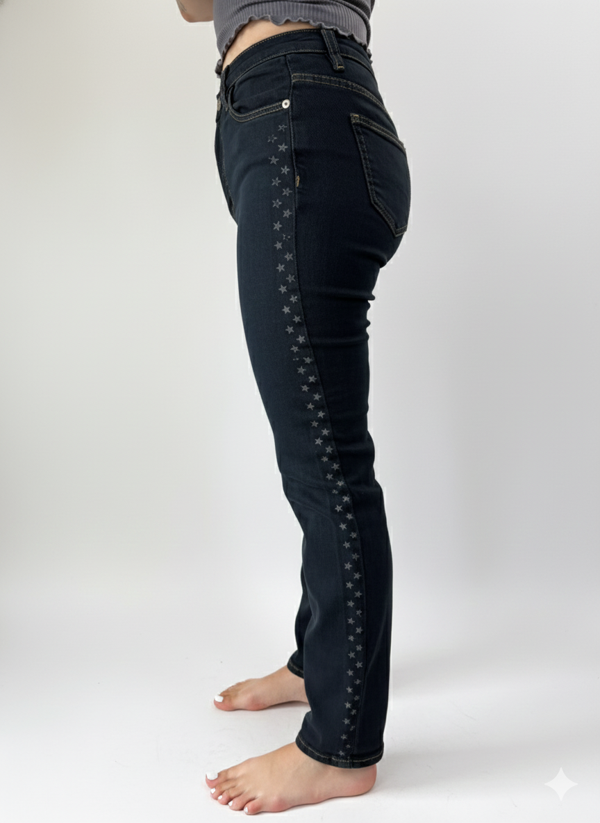 Mid Rise Slim / Straight Falling Stars for Women