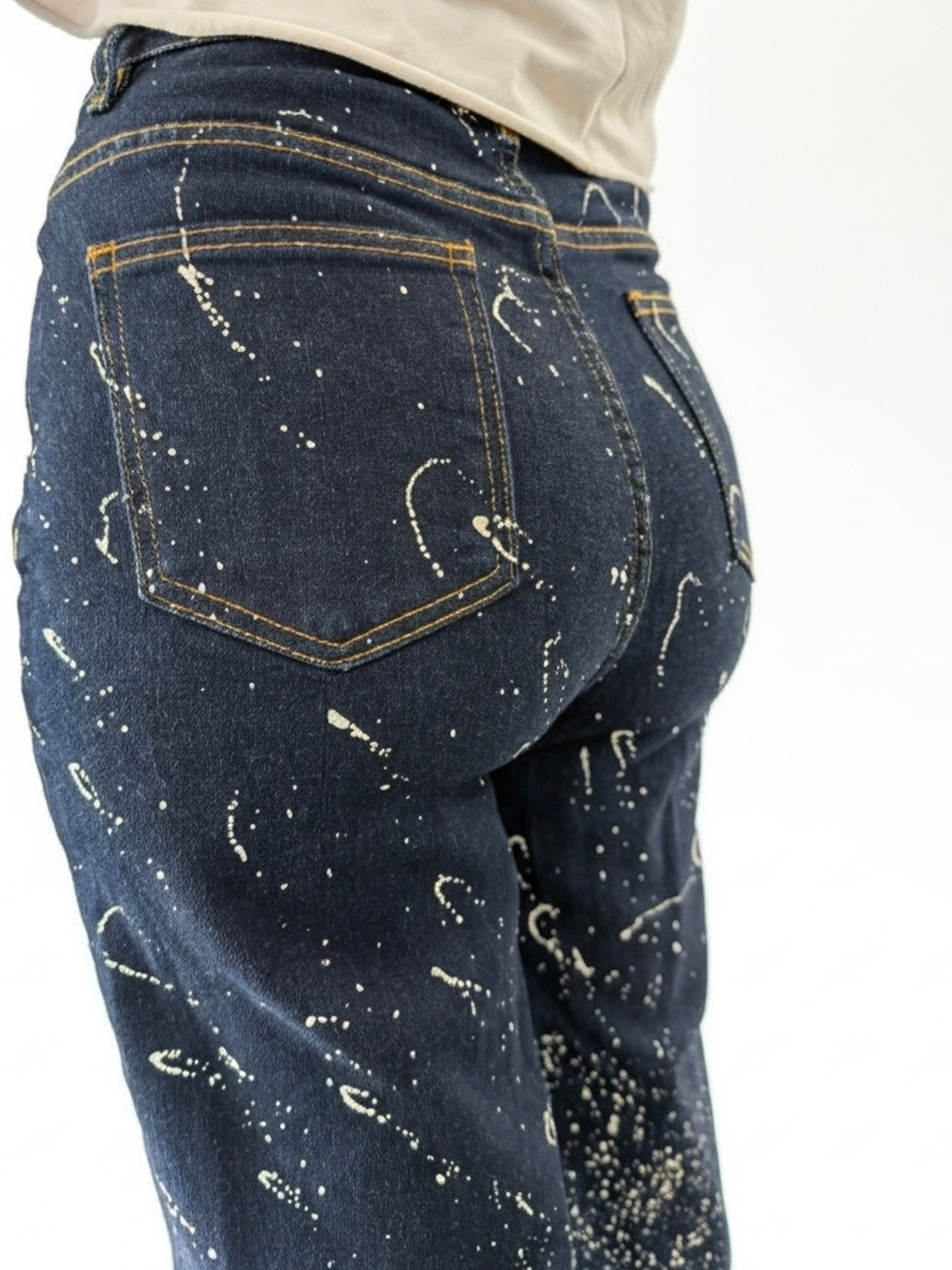 High Waisted Wide Leg Midnight Galaxy for Women