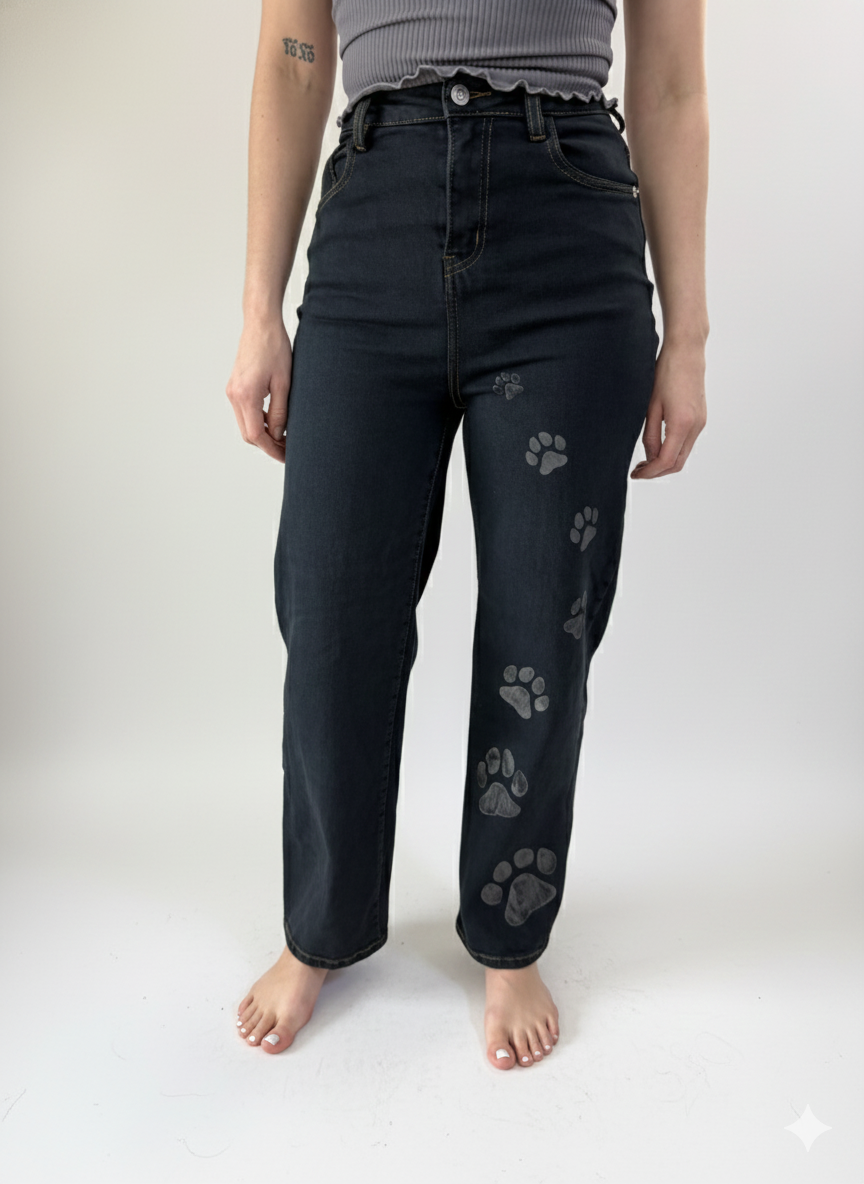 High Waisted Wide Leg Shadow Paws for Women