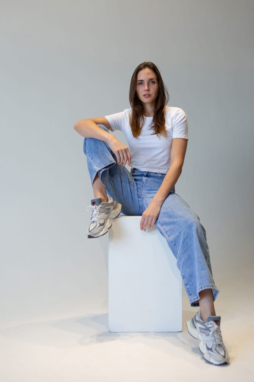 Women’s Wide Leg Stretch Jeans – Relaxed Fit, Premium Cotton Comfort, Effortless Style