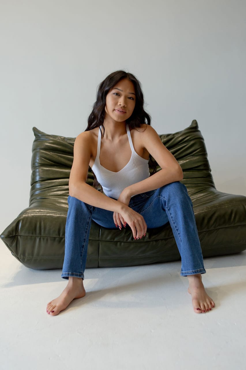 Mid-Rise Straight / Slim Jeans for Women