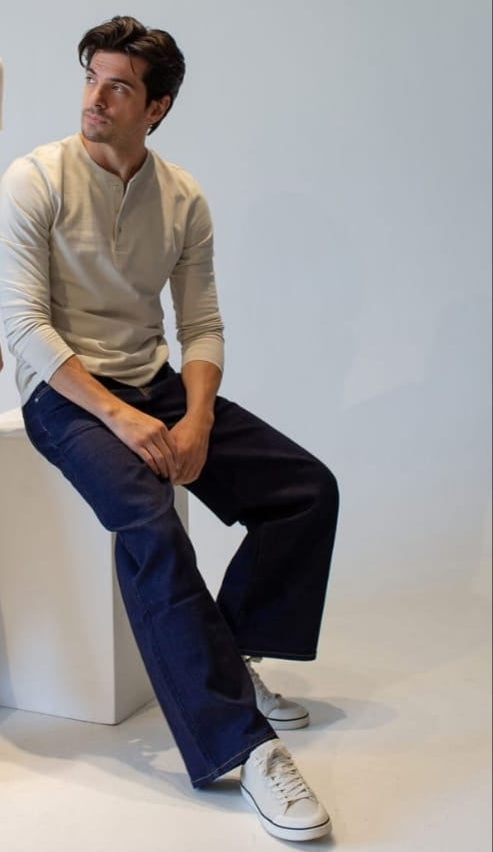 High Waisted Wide Leg Jeans for Men