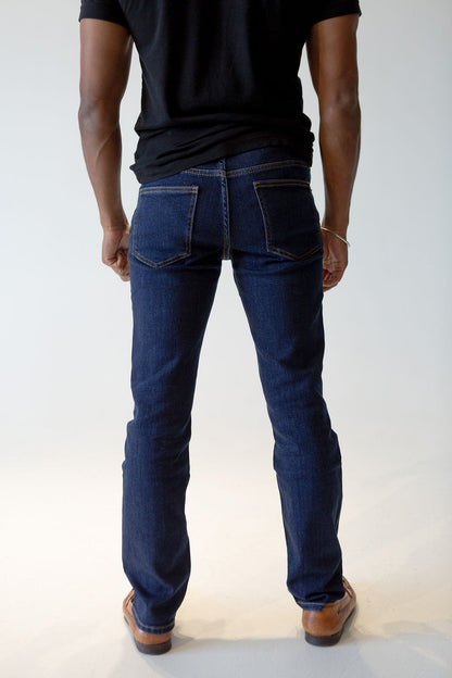 Men’s Straight/Slim Fit Stretch Jeans – Soft Cotton Comfort, Everyday & Evening Wear