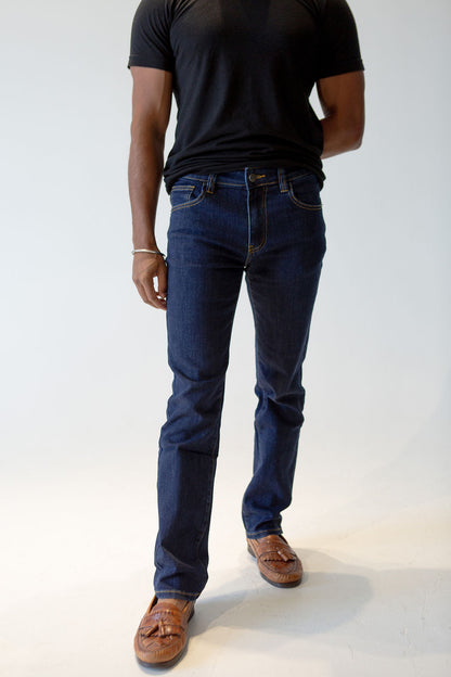 Men’s Straight/Slim Fit Stretch Jeans – Soft Cotton Comfort, Everyday & Evening Wear