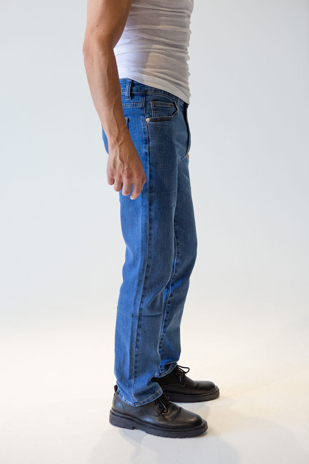 Mid-Rise Straight / Slim Jeans for Men