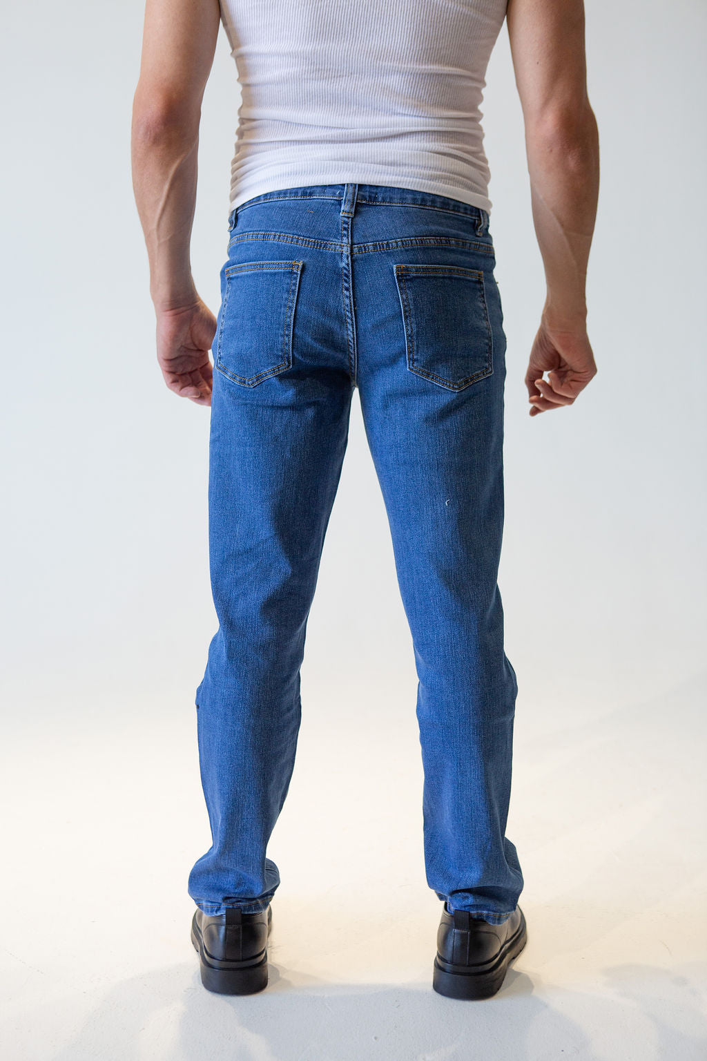 Mid-Rise Straight / Slim Jeans for Men