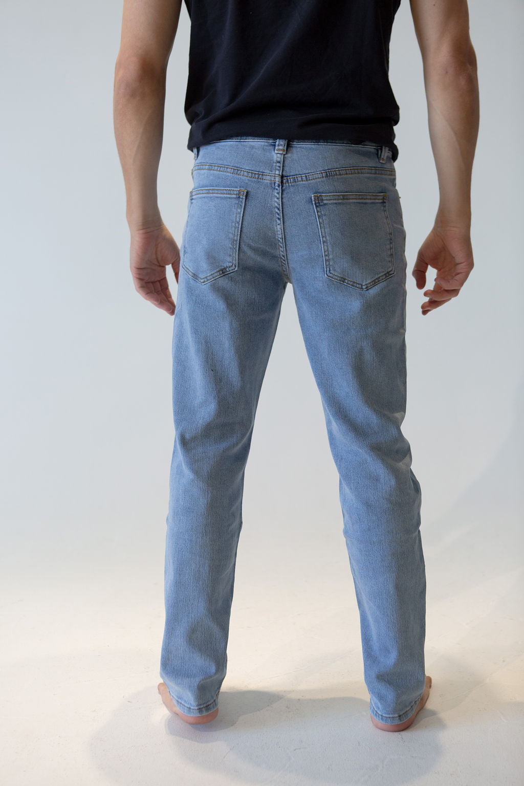Mid-Rise Straight / Slim Jeans for Men
