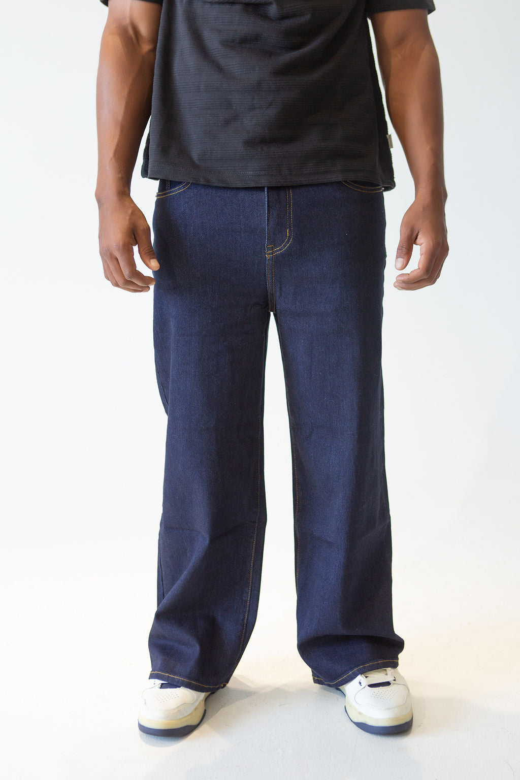 High Waisted Wide Leg Jeans for Men