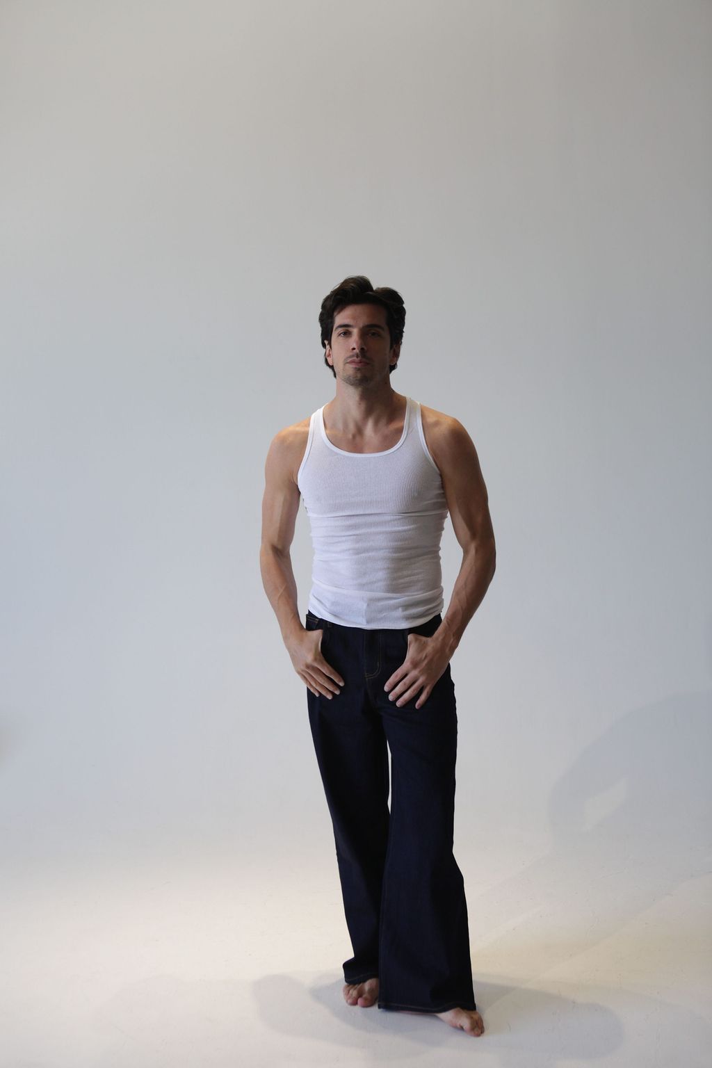 High Waisted Wide Leg Jeans for Men