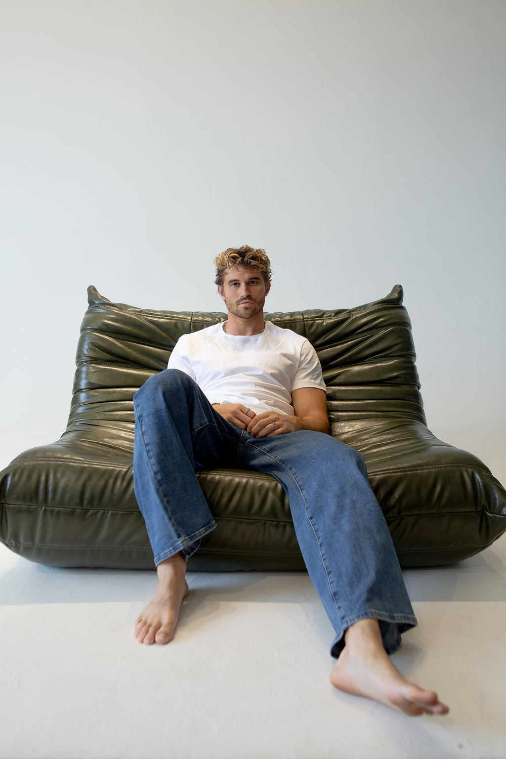 High Waisted Wide Leg Jeans for Men