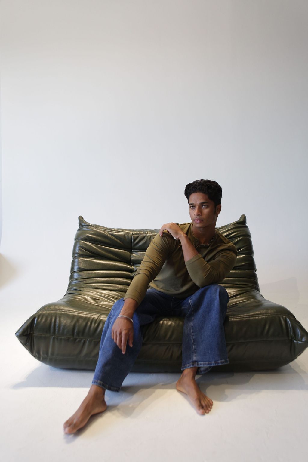 High Waisted Wide Leg Jeans for Men