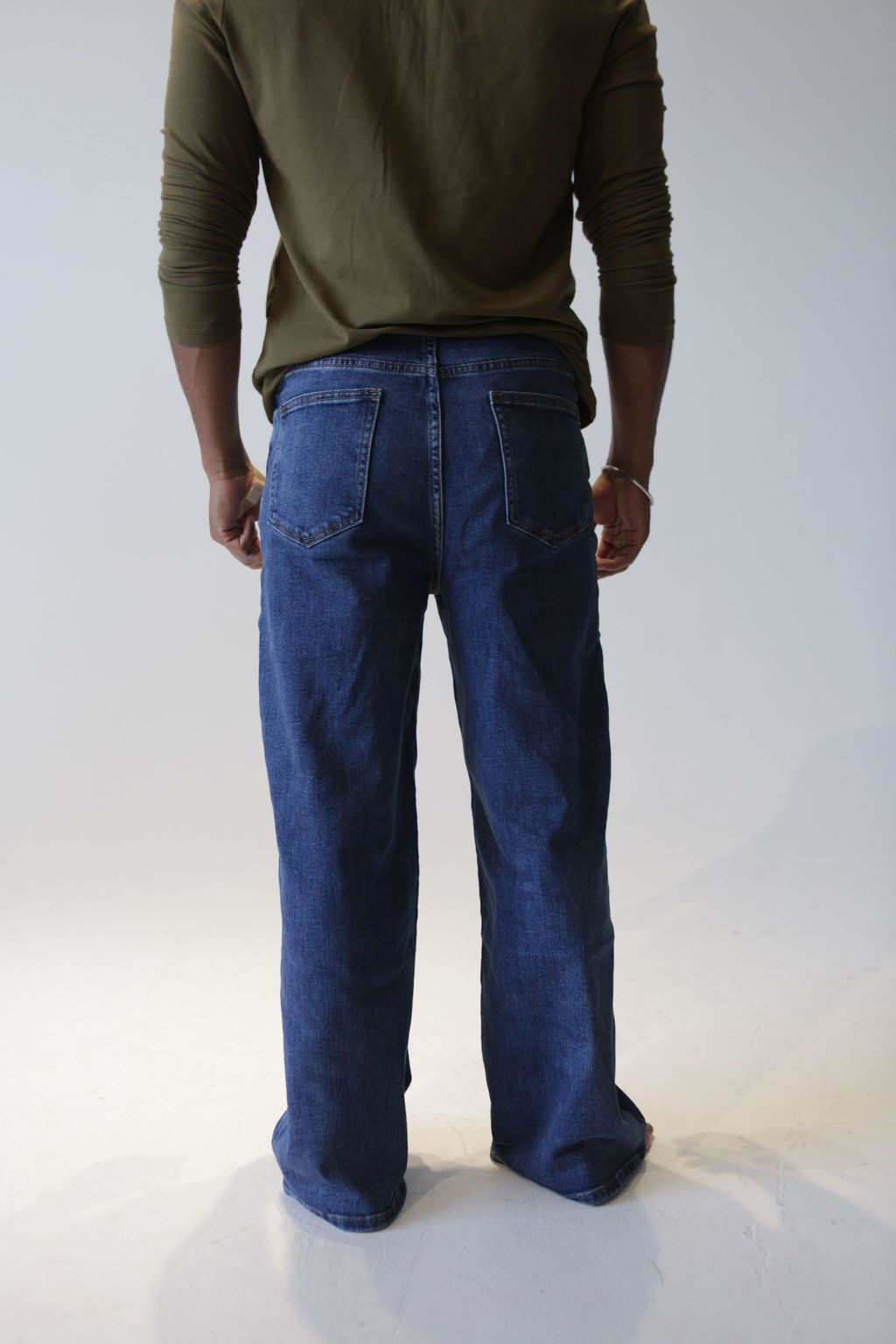 High Waisted Wide Leg Jeans for Men