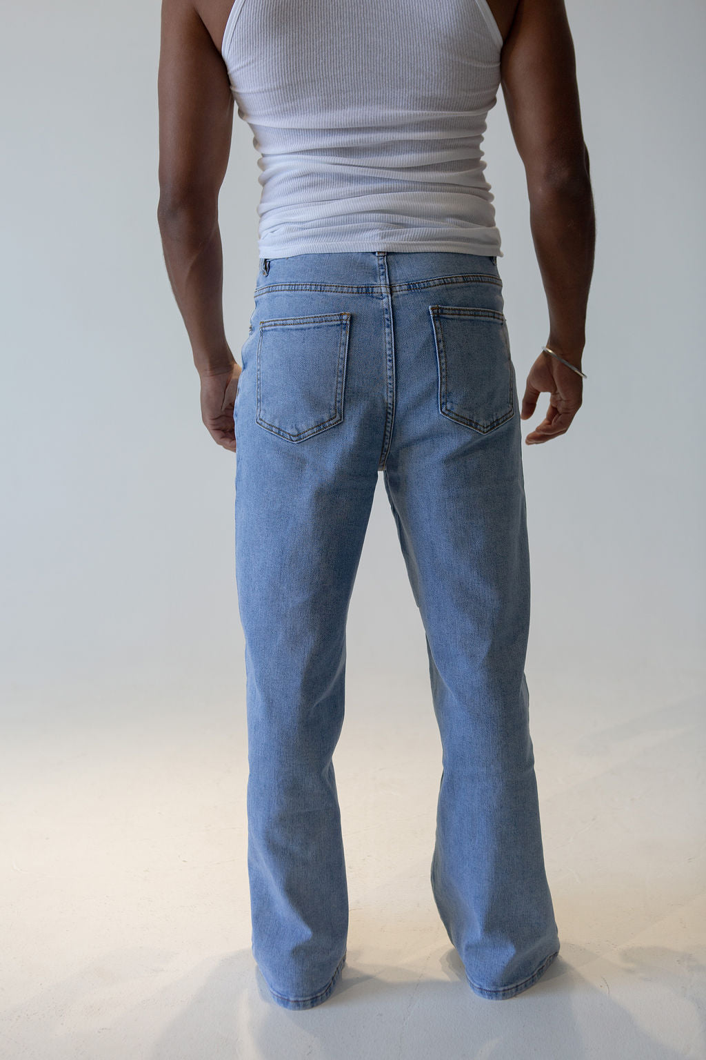 High Waisted Wide Leg Jeans for Men